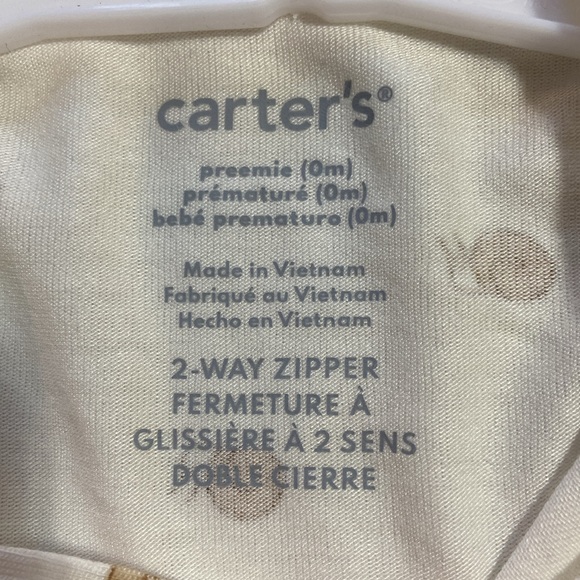 Carter's Baby Unisex Snail 🐌 Design Sleep and Play 2 Way Zipper - Picture 9 of 16